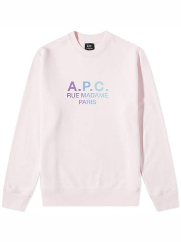 Logo Paolo Crew Neck Sweatshirt Pink - A.P.C. - BALAAN 1