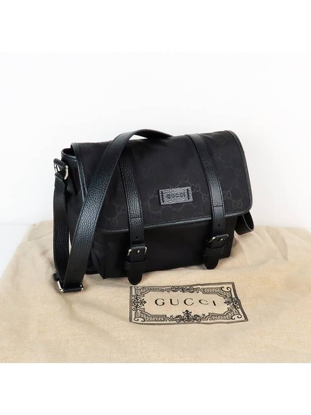 GG Microsima Nylon Messenger Bag Black - GUCCI - BALAAN 3