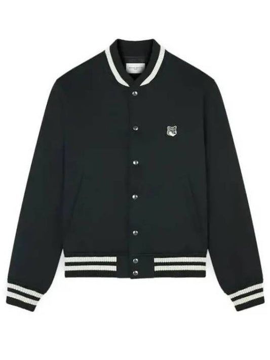 Cotton Satin Teddy Jacket Black - MAISON KITSUNE - BALAAN 2