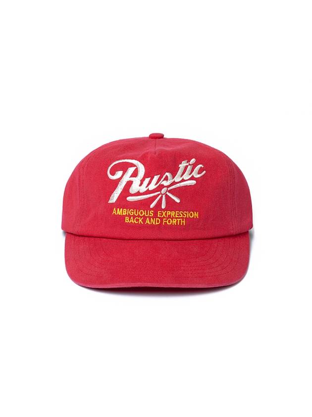 WASHED Logo Embroidery Snapback Red BFMAFAC01 - BACKANDFORTH - BALAAN 1