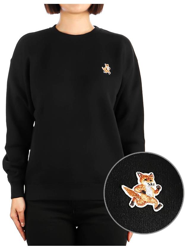 Speedy Fox Patch Comfort Sweatshirt Black - MAISON KITSUNE - BALAAN 2