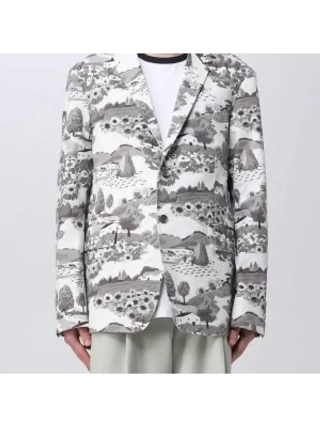 Scenic Canvas Unconstructed Classic Sport Jacket Grey - THOM BROWNE - BALAAN 2