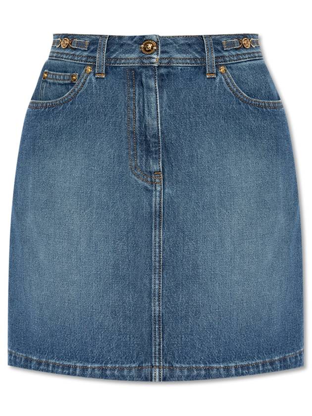 Versace Denim Skirt, Women's, Blue - VERSACE - BALAAN 1