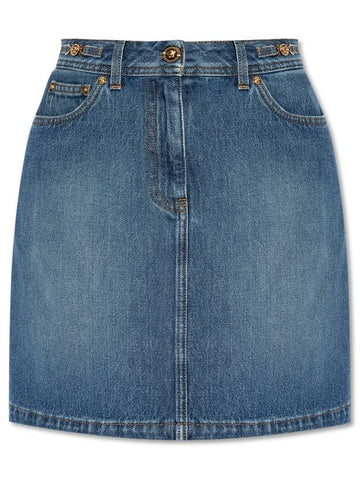 Versace Denim Skirt, Women's, Blue - VERSACE - BALAAN 1