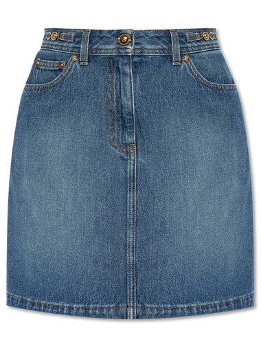 Versace Denim Skirt, Women's, Blue - VERSACE - BALAAN 1