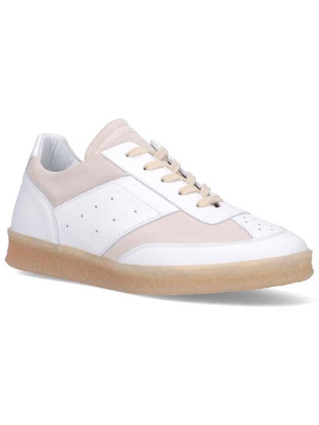 6 Court Leather Low Top Sneakers White - MAISON MARGIELA - BALAAN 3