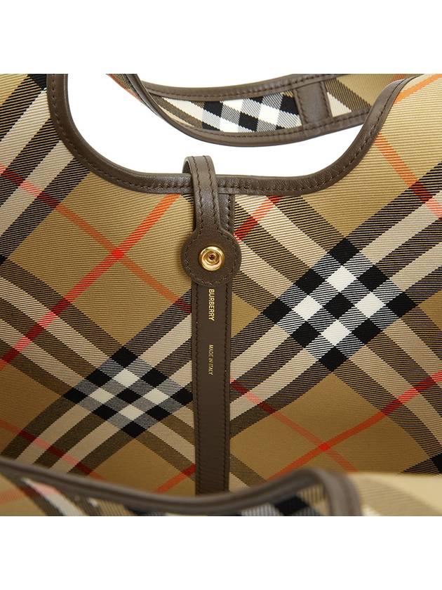 Check Small Tote Bag Sand - BURBERRY - BALAAN 8