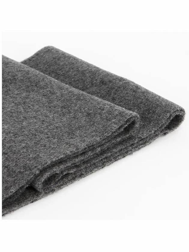 Small Heart Logo Classic Wool Scarf Dark Grey - AMI - BALAAN 6