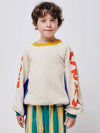 Iconic children s sweatshirt Bobo color block sweashirt B224TC004 brushed - BOBO CHOSES - BALAAN 3