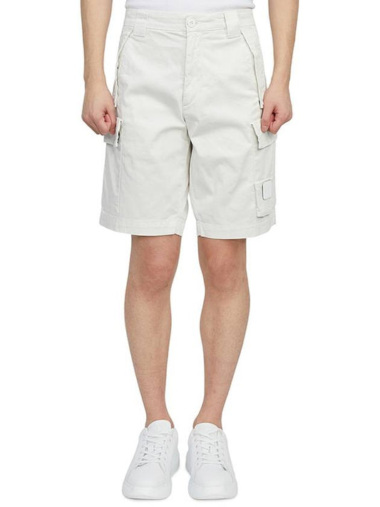 Men's Metropolis Logo Bermuda Shorts White - CP COMPANY - BALAAN 2