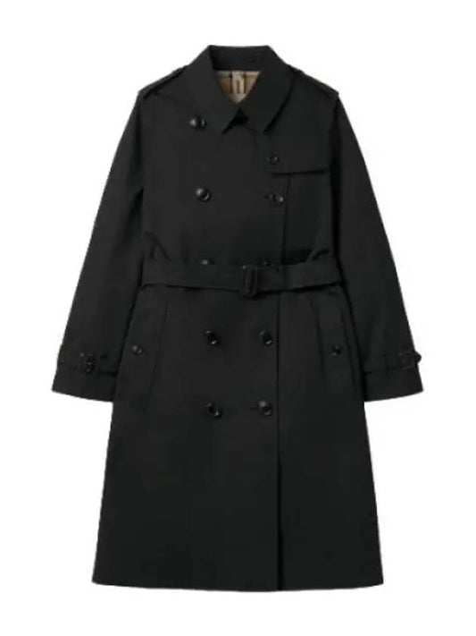 Long Kensington Heritage Trench Coat Black - BURBERRY - BALAAN 1