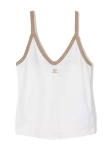 Courr ges contrast neck tank top - COURREGES - BALAAN 1