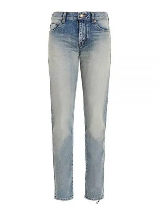 Women's Vintage Boyfriend Jeans Light Blue - SAINT LAURENT - BALAAN 2