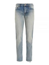 Women's Vintage Boyfriend Jeans Light Blue - SAINT LAURENT - BALAAN 2