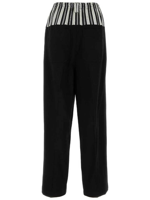 Wool Layered Wide Pants Black - FENDI - BALAAN 3