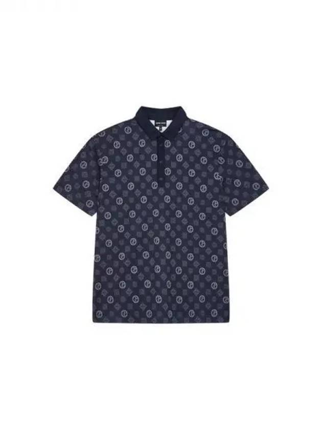 Men s Stitched Logo Monogram Polo Shirt Navy 271615 - GIORGIO ARMANI - BALAAN 1