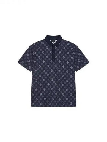 Men s Stitched Logo Monogram Polo Shirt Navy 271615 - GIORGIO ARMANI - BALAAN 1