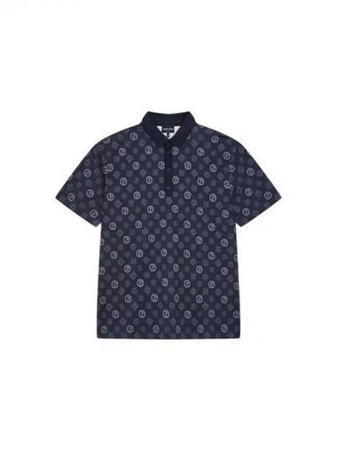 Men s Stitched Logo Monogram Polo Shirt Navy 271615 - GIORGIO ARMANI - BALAAN 1