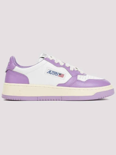 Medalist Leather Low Top Sneakers White Purple - AUTRY - BALAAN 2