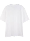 Small Heart Logo Boxy Fit Short Sleeve T-Shirt White - AMI - BALAAN 4