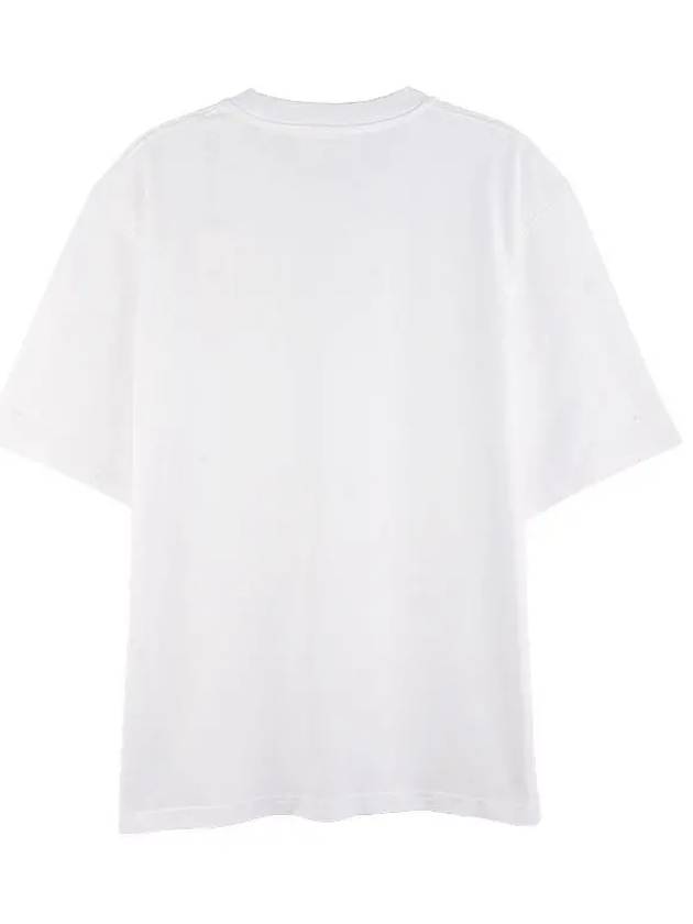 Small Heart Logo Boxy Fit Short Sleeve T-Shirt White - AMI - BALAAN 4