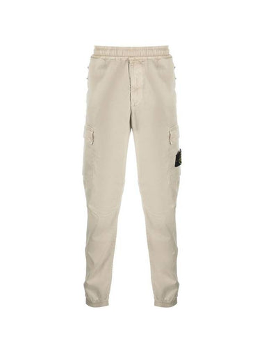 Wappen Patch Cargo Track Pants Beige - STONE ISLAND - BALAAN 1