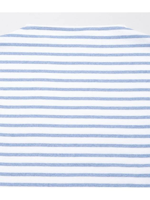 Women's Meridame II Striped Long Sleeve T-Shirt Neige Denim - SAINT JAMES - BALAAN 6