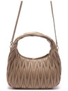 Wander Materasse Nappa Leather Shoulder Bag Sand Beige - MIU MIU - BALAAN 5