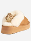 Australia Ozwear UGG Slippers High Heel Winter Fur Shoes Indoor OZ114 Chestnut - OZWEAR UGG - BALAAN 3