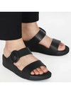 Lulu Covered Back Strap Buckle Leather Sandals Black - FITFLOP - BALAAN 2