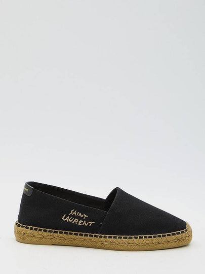 Logo Monogram Espadrilles Black - SAINT LAURENT - BALAAN 2