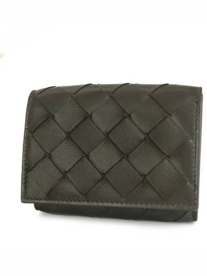 Intrecciato Continental Leather Half Wallet Grey - BOTTEGA VENETA - BALAAN 2