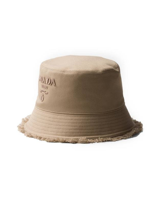 Drill Bucket Hat Khaki - PRADA - BALAAN 1