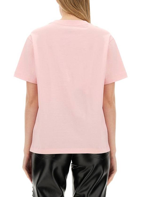 short sleeve t-shirt 07033762 2224 PINK - MOSCHINO - BALAAN 4