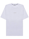 Logo Print Short Sleeve T-Shirt White - STONE ISLAND - BALAAN 3