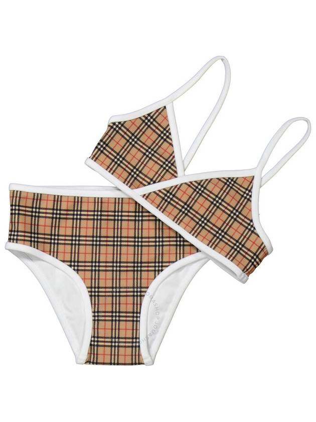 Burberry Girls Archive Beige Crosby Vintage Check Two-Piece Swimsuit, Size 4Y - BURBERRY - BALAAN 3