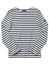 Long sleeved T shirt 9858 NEIGE NOIR IC Minquire Modern Stripe Men s Women - SAINT JAMES - BALAAN 1