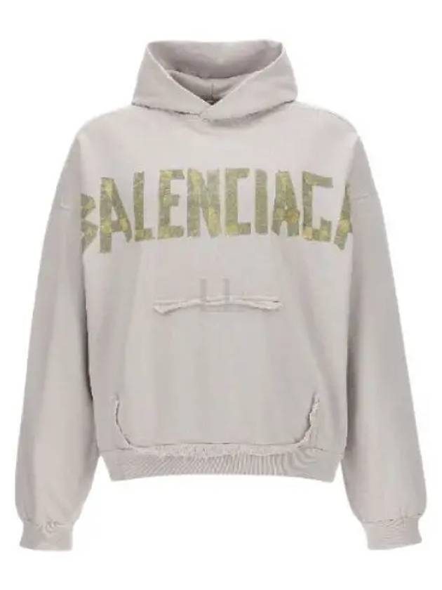 Tape Type Ribbed Pocket Large Fit Hoodie White - BALENCIAGA - BALAAN 2