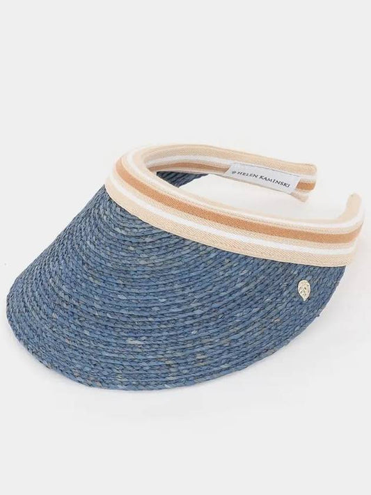 Iconic Bianca Sun Visor Women s Cap HAT50265 SAPPHIRE NOUGAT STRIPE - HELEN KAMINSKI - BALAAN 1