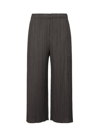 Women's Pleats Wide Pants Grey - ISSEY MIYAKE - BALAAN 2