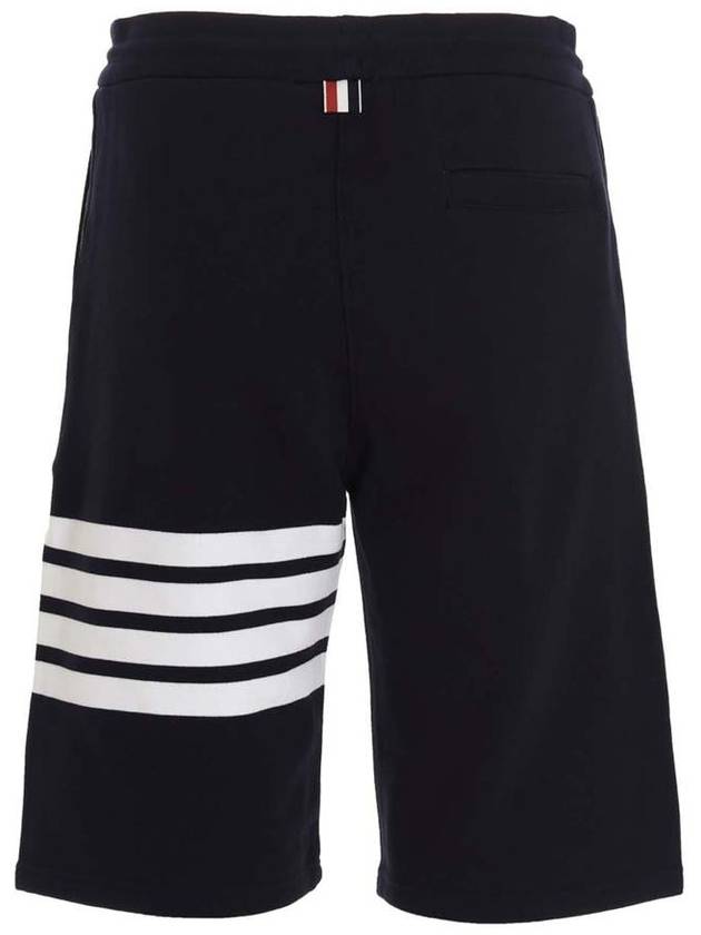 Cotton Loopback Knit Engineered 4-Bar Sweatshorts Navy - THOM BROWNE - BALAAN 3