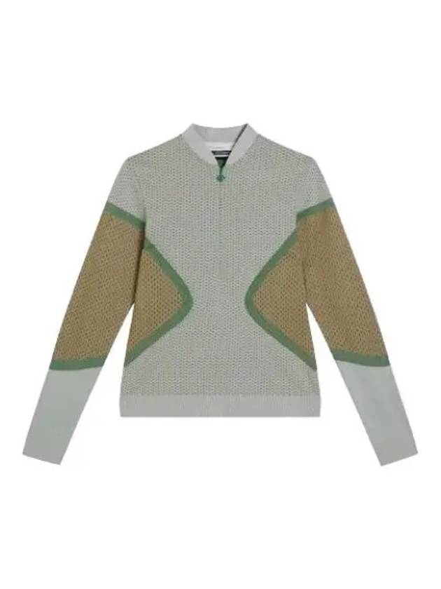 Diamond Seamless Mid Layer Long Sleeve T-Shirt Green White - J.LINDEBERG - BALAAN 2