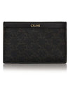 Card Holder in Triomphe Canvas and Calfskin Black - CELINE - BALAAN 3