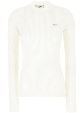 Fendi Sweaters White - FENDI - BALAAN 1