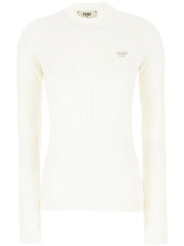 Fendi Sweaters White - FENDI - BALAAN 1