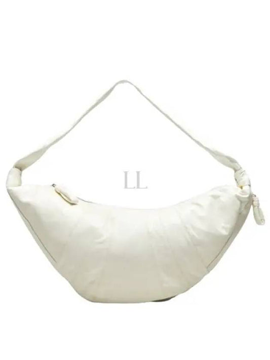 Soft Grained Leather Small Croissant Crossbody Bag Chalk - LEMAIRE - BALAAN 2