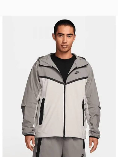 Tech Windrunner Men s Woven Full Zip Jacket Light Iron or Flat Pewter Black HM7152 014 746471 - NIKE - BALAAN 1