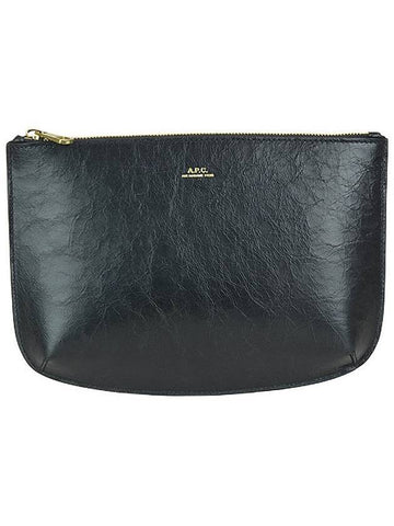 Sara Zipper Pouch Bag Black - A.P.C. - BALAAN.