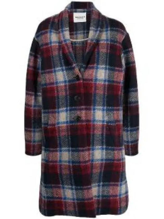 Gabrielle Coat Blue:Red MA0019FAA1D24EBURD 968718 - ISABEL MARANT - BALAAN 1