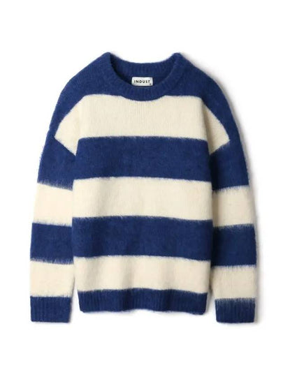 Wool brush striped knit blue - INDUST - BALAAN 2